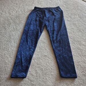 Women's Blue Patterned leggings